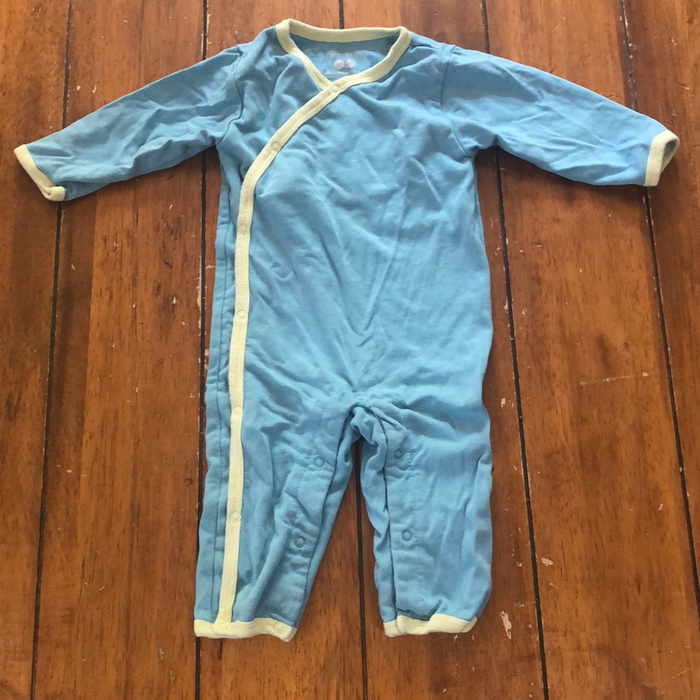 Baby soy infant sleeper blue w/yellow 3-6 mos